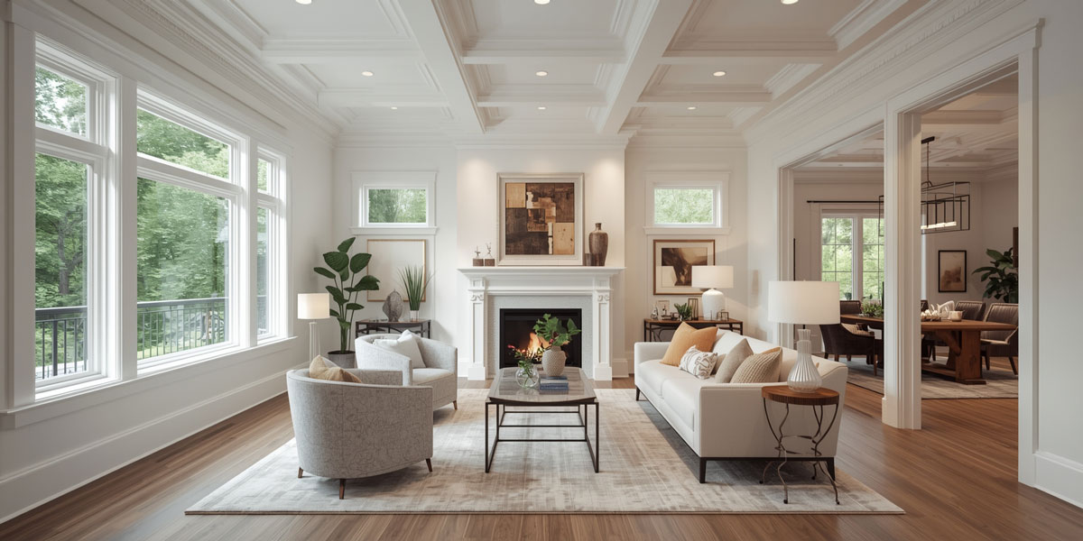 Finished interior room in Vancouver after professional painting.