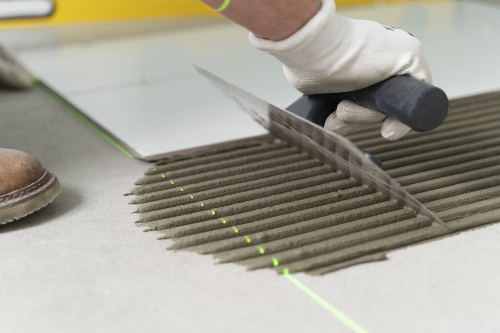 porcelain tile installation