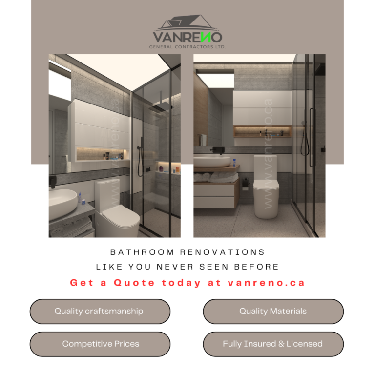 Bathroom Renovation in Vancouver - Vanreno General Contractors Ltd. Full Renovation Services - Bathroom Renovator contractor in Burnaby BC