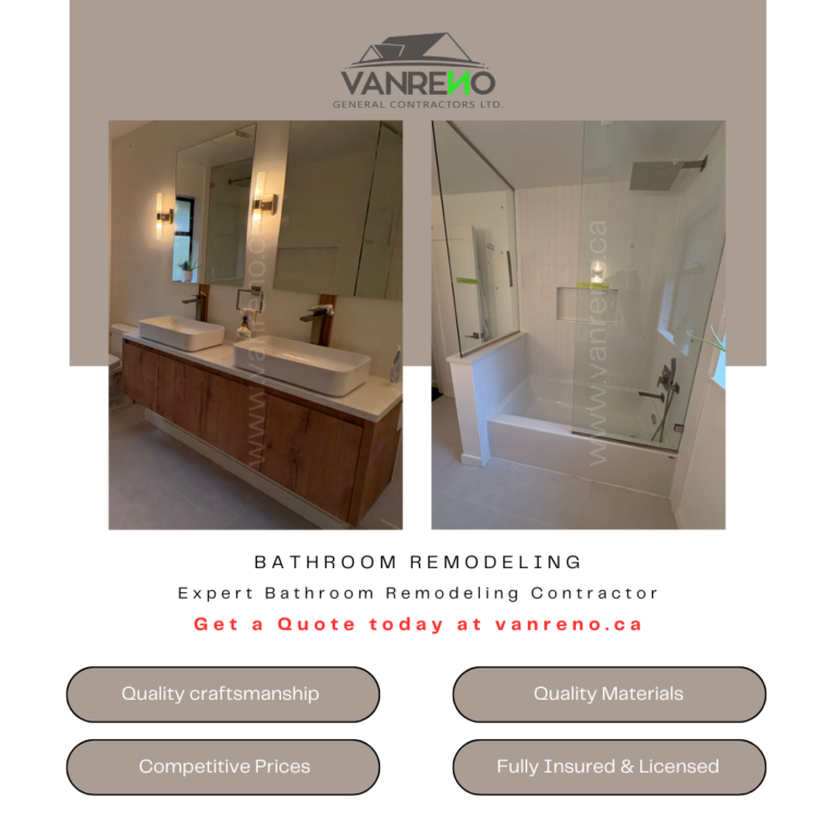 Bathroom Renovation in Vancouver - Vanreno General Contractors Ltd. Full Renovation Services - Bathroom Renovator contractor in Burnaby BC
