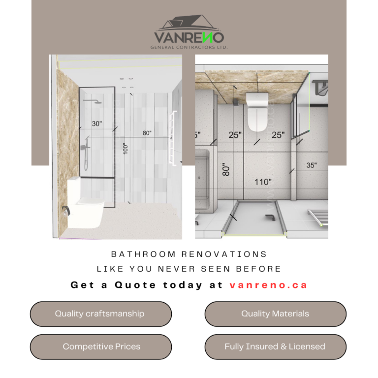 Bathroom Renovation in Vancouver - Vanreno General Contractors Ltd. Full Renovation Services - Bathroom Renovator contractor in Burnaby BC