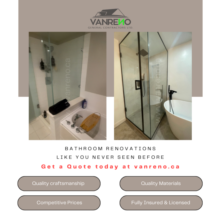 Bathroom Renovation in Vancouver - Vanreno General Contractors Ltd. Full Renovation Services - Bathroom Renovator contractor in Burnaby BC