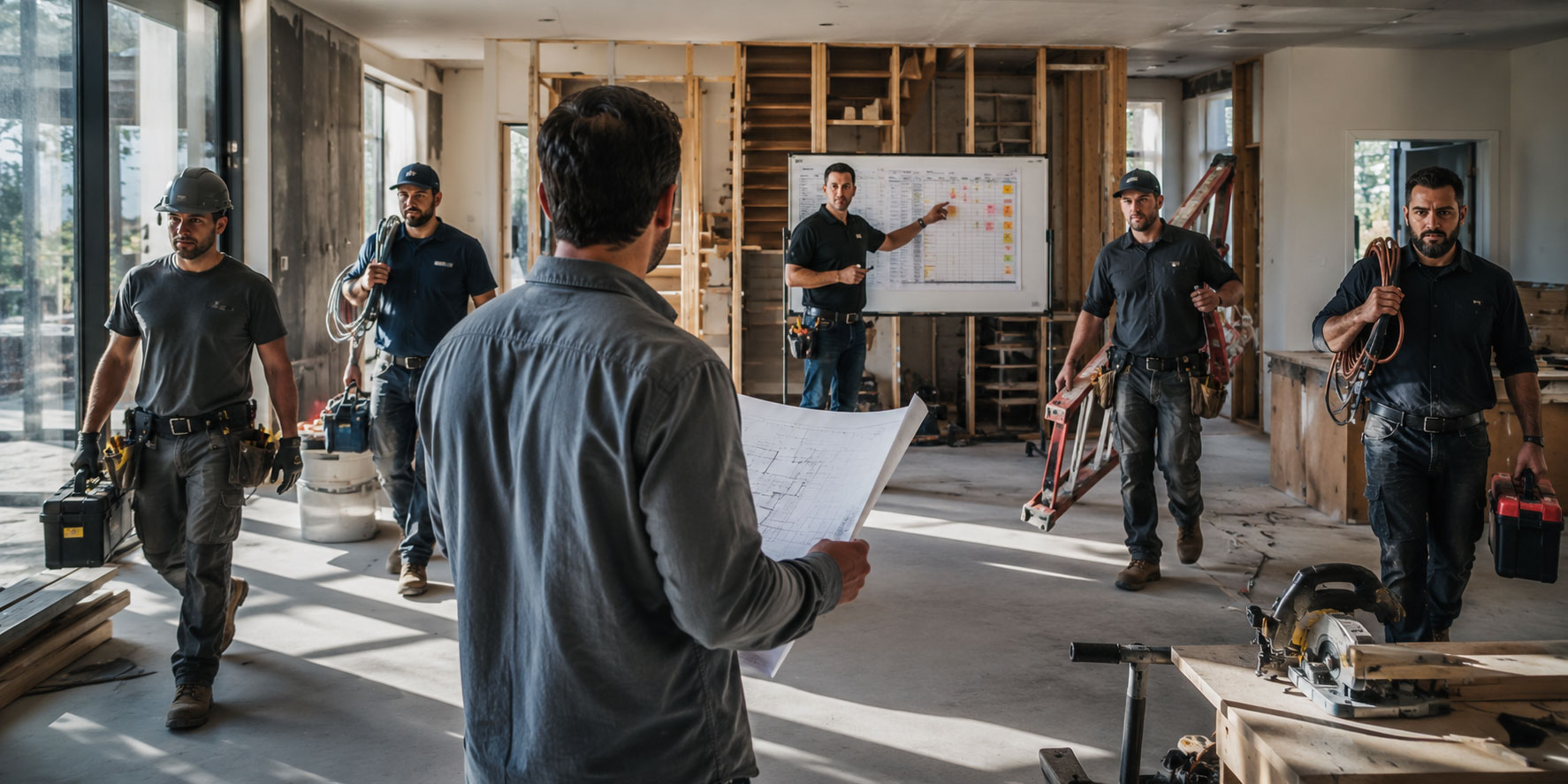 Homeowner comparing direct subcontractor management with hiring a general contractor.