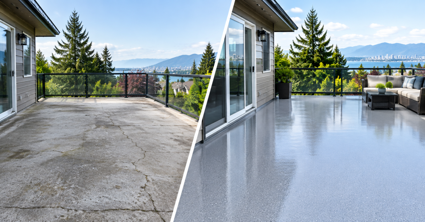 Deck Waterproofing Vancouver & Burnaby Epoxy Deck - Vanreno.ca - Vancouver GEenral Contractor Award Winner for New build Highrises in BC