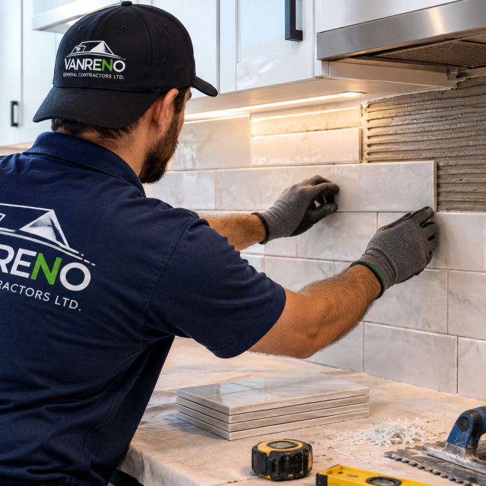 Vanreno General Contractors Ltd. Backsplash Installation Services